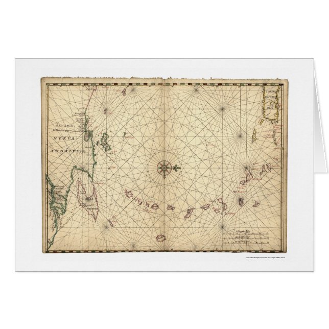 Lesser Antilles Map 1650 (Voorkant Horizontaal)