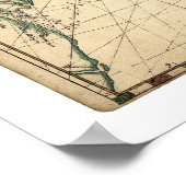 Lesser Antilles Map 1650 Poster (Hoek)