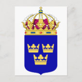 Lesser Coat of Arms Logo officiële symbool Zweden Briefkaart (Voorkant)