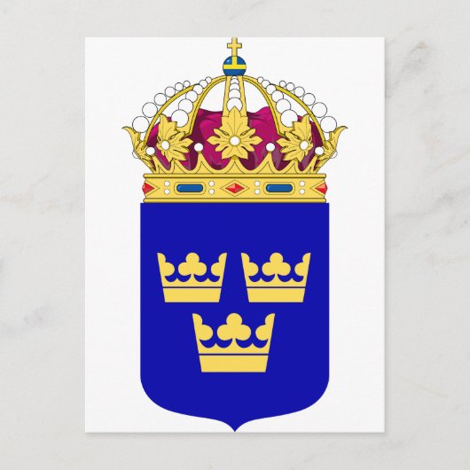Lesser Coat of Arms Logo officiële symbool Zweden Briefkaart (Voorkant)
