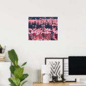 Lesser Flamingos (Phoeniconaias minor), Afrika, Poster (Thuiskantoor)