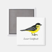 Lesser goudfinch magneet (Voorkant / Achterkant)