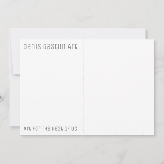 Lesser Hole Gazer Art Card Bedankkaart (Achterkant)