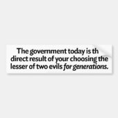 Lesser of Two Evils Bumpersticker (Voorkant)