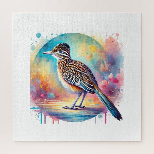 Lesser Roadrunner 030924AREF147 - Watercolor Legpuzzel (Verticaal)