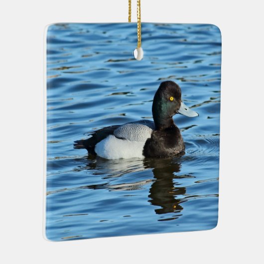 Lesser Scaup - Bluebill Duck Drake Keramisch Ornament (Rechts)