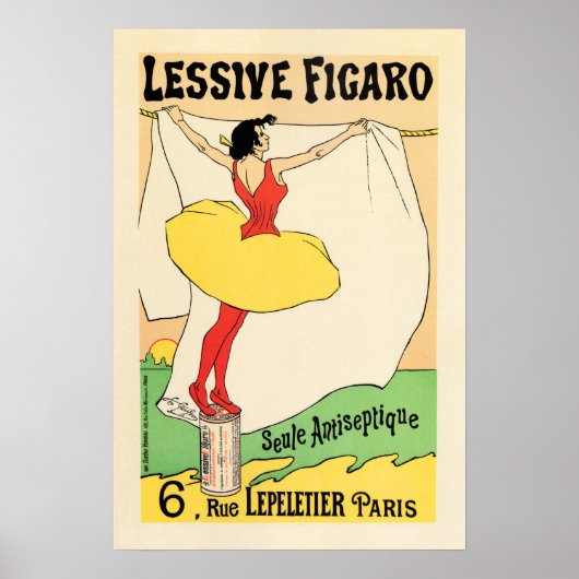 Lessieve figaro zeep wasmiddel oude Parijs en Poster (Voorkant)