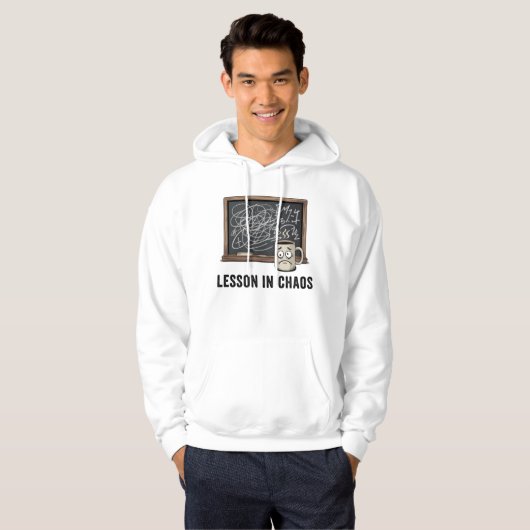 Lesson in Chaos | Academic Burnout Vibes Hoodie (Voorkant volledig)