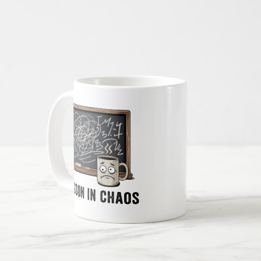 Lesson in Chaos | School Life Sarcasm Koffiemok (Voorkant links)