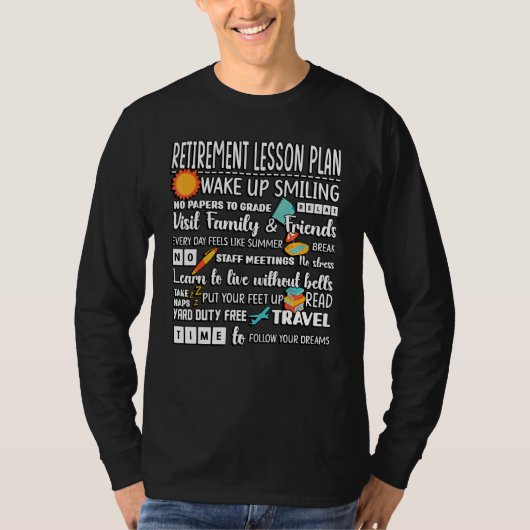 Lesson Plan in ruste leraar pensionering leraar T-shirt (Voorkant)