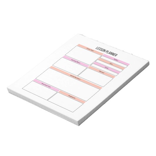 Lesson Planner Teacher Notitieblok (Linkerzijde)