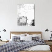 'Lessons' Abstracte zwart-witkunst Canvas Afdruk (Insitu (Slaapkamer))