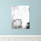 'Lessons' Abstracte zwart-witkunst Canvas Afdruk (Insitu (Houten vloer))