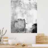 'Lessons' Abstracte zwart-witkunst Poster (Keuken)