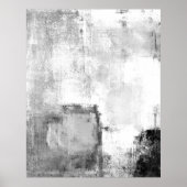 'Lessons' Abstracte zwart-witkunst Poster (Voorkant)