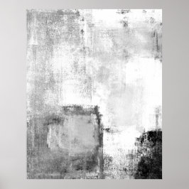 'Lessons' Abstracte zwart-witkunst Poster