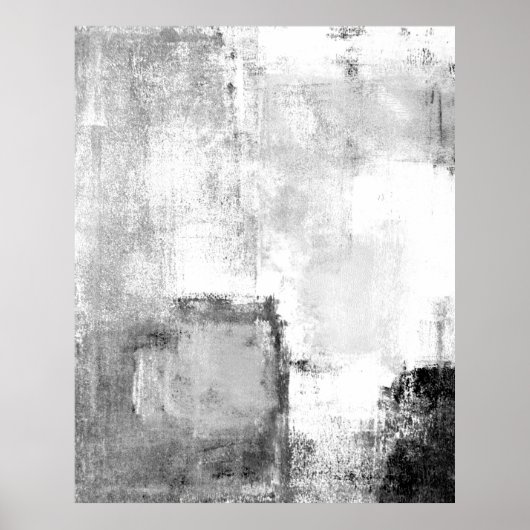 'Lessons' Abstracte zwart-witkunst Poster (Voorkant)
