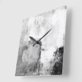 'Lessons' Abstracte zwarte en witte kunstklok Vierkante Klok (Hoek)