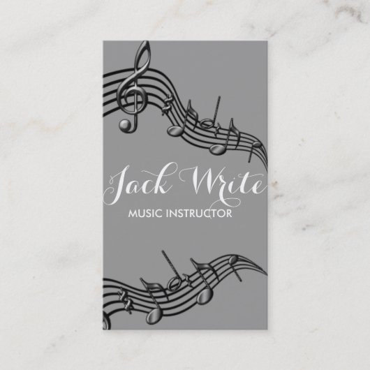 Lessons Instrumentale Muziek Docent Zakelijk Visitekaartje (Voorkant)