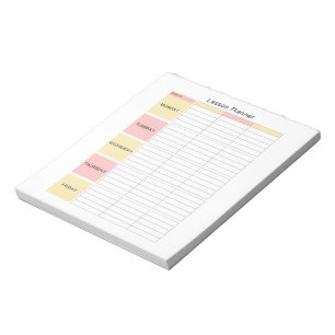 Lessons Planner Teacher Notitieblok
