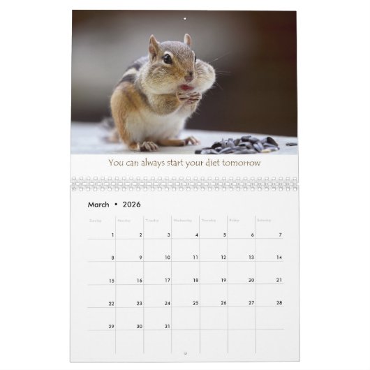 Lessons van de Chipper en de Chipmunk Calendar Kalender (Mar 2026)