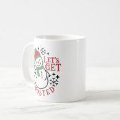 Les't get Frosted Cute Crhistmas Snowman Koffiemok (Voorkant links)