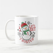 Les't get Frosted Cute Crhistmas Snowman Koffiemok (Links)