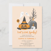 Lest krijgen griezelig schattig verjaardag Hallowe Kaart (Voorkant)