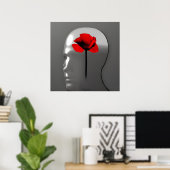 Lest We Forget - AI Digitale Kunstprint  Poster (Thuiskantoor)