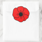 Lest We Forget - Poppy voor Herdenkingsdag Ronde Sticker (Tas)