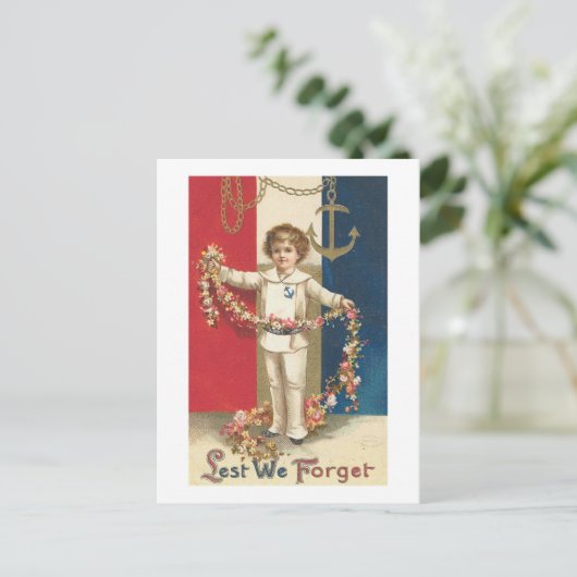 Lest we vergeten  Amerikaan Briefkaart (Staand voorkant)