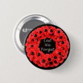 Lest we vergeten (papaver) ronde button 5,7 cm (Voorkant /achterkant)
