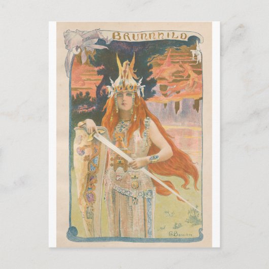 L'Estampe Moderne: Brunnhild, Gaston Bussiere Briefkaart (Voorkant)