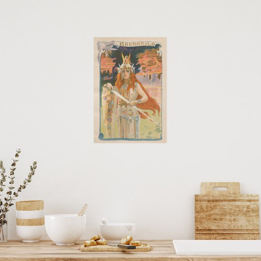 L'Estampe Moderne: Brunnhild, Gaston Bussiere Poster (Keuken)