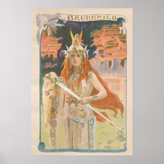 L'Estampe Moderne: Brunnhild, Gaston Bussiere Poster (Voorkant)