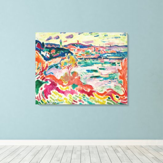 L'Estaque | Georges Braque | Canvas Afdruk (Insitu (Houten vloer))