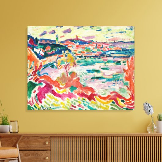 L'Estaque | Georges Braque | Canvas Afdruk (Insitu (Woonkamer))