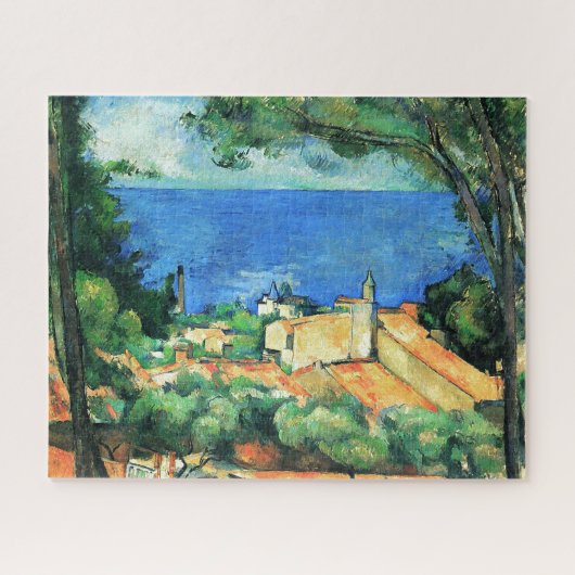 L'Estaque met Red Roofs van Paul Cezanne Legpuzzel (Horizontaal)