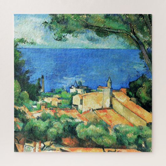 L'Estaque met Red Roofs van Paul Cezanne Legpuzzel (Verticaal)