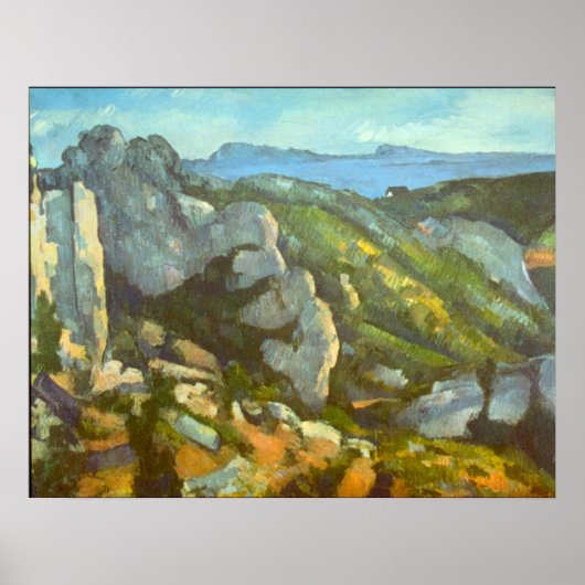 L'Estaque van Paul Cezanne Poster (Voorkant)