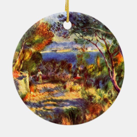 L'Estaque van Pierre Renoir, impressionisme Keramisch Ornament (Achterkant)