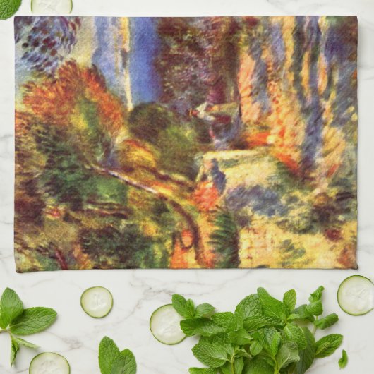 L'Estaque van Pierre Renoir,  impressionisme Theedoek (Gevouwen)