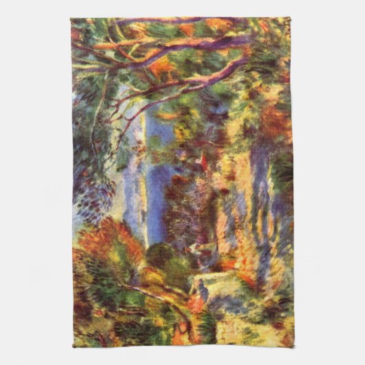 L'Estaque van Pierre Renoir,  impressionisme Theedoek (Verticaal)