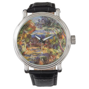 L'Estaque van Pierre Renoir, Vintage Impressionism Horloge