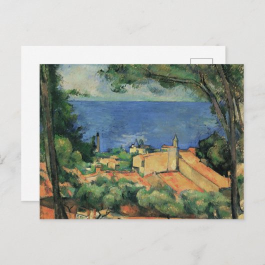 L'Estaque with Red Roofs - Paul Cezanne - c1883 Briefkaart (Voorkant / Achterkant)