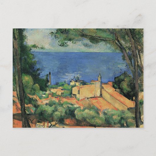 L'Estaque with Red Roofs - Paul Cezanne - c1883 Briefkaart (Voorkant)