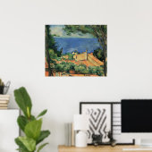 L'Estaque with Red Roofs - Paul Cezanne - c1883 Poster (Thuiskantoor)
