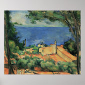 L'Estaque with Red Roofs - Paul Cezanne - c1883 Poster (Voorkant)