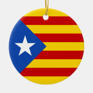 "L'Estelada Blava" Catalaanse onafhankelijkheidsvl Keramisch Ornament
