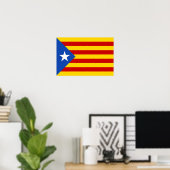"L'Estelada Blava" Catalaanse onafhankelijkheidsvl Poster (Thuiskantoor)